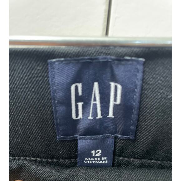 Women GAP NWT Black Stretch Fitted Pants Size 12 - Picture 3 of 6